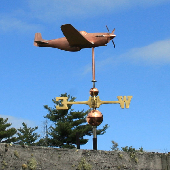 P51 Airplane Weathervane