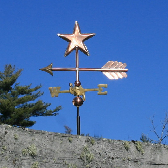 Copper Small Star Weather vane