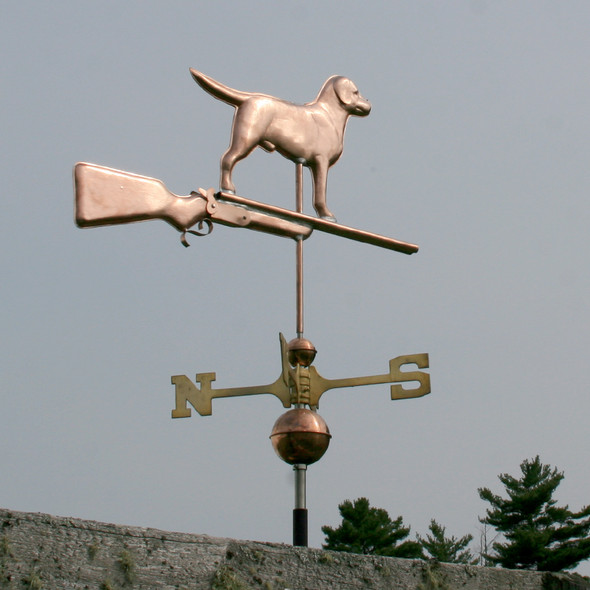 Labrador with Shotgun Weathervane