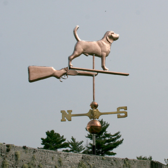 Beagle with Shotgun Weathervane