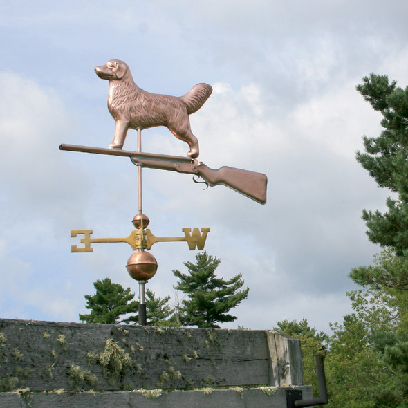 Golden Retriever on a Shotgun Weathervane