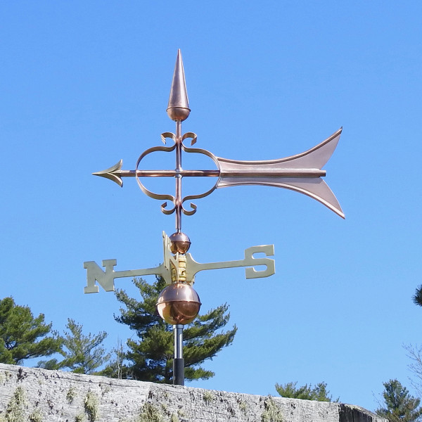 Arrow Weather vane with Fleur de Lis – Handmade in USA