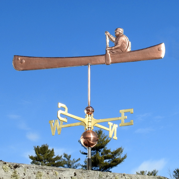 Old Man in a Canoe Weathervane