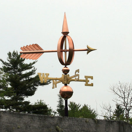 Oval Arrow Sphere Weather vane