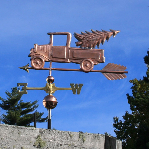 Truck with Christmas Tree Weather vane