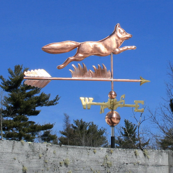 Copper Running Fox Weathervane