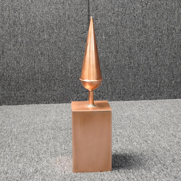 Traditional Cone Post Cap - Copper Finial – Mailbox Post Finial Caps