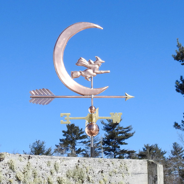 moon and witch Weather vane