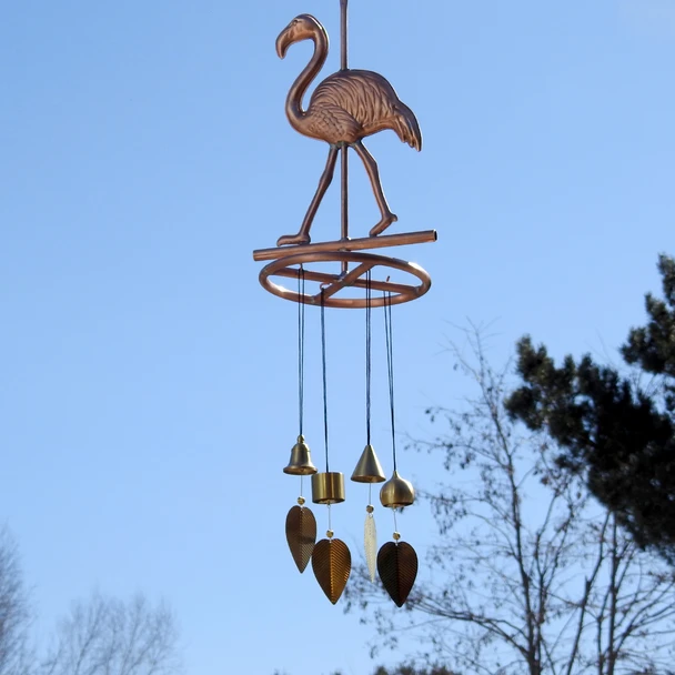 flamingo wind chime