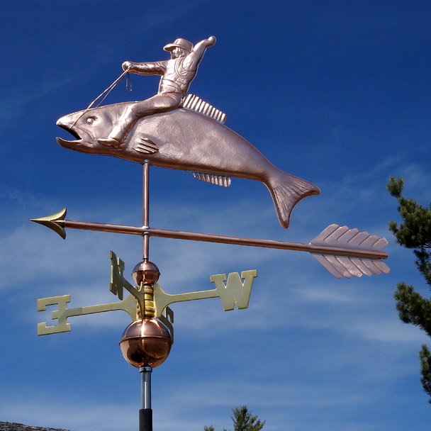Trout Fisherman Weathervane