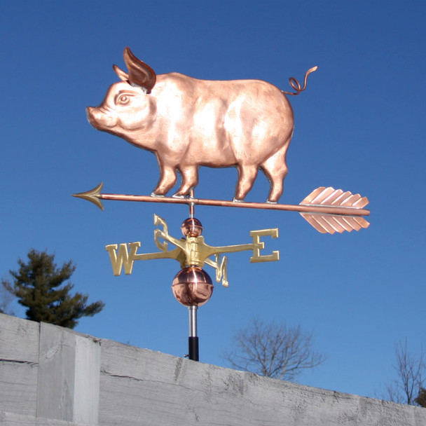 Copper Standing Pig Weather vane