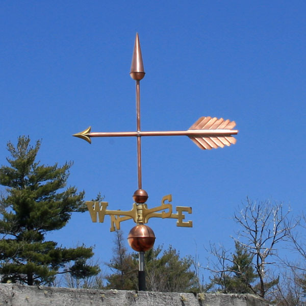 Copper Natural Arrow Weather vane