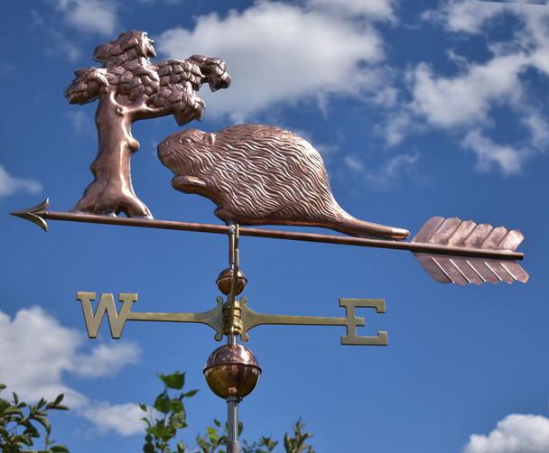 Beaver and Tree Weather vane