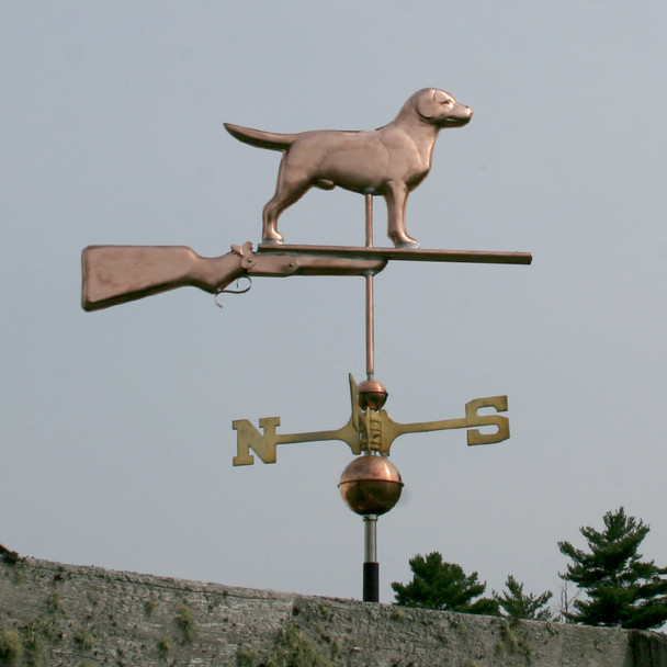 Labrador with Shotgun Weather vane