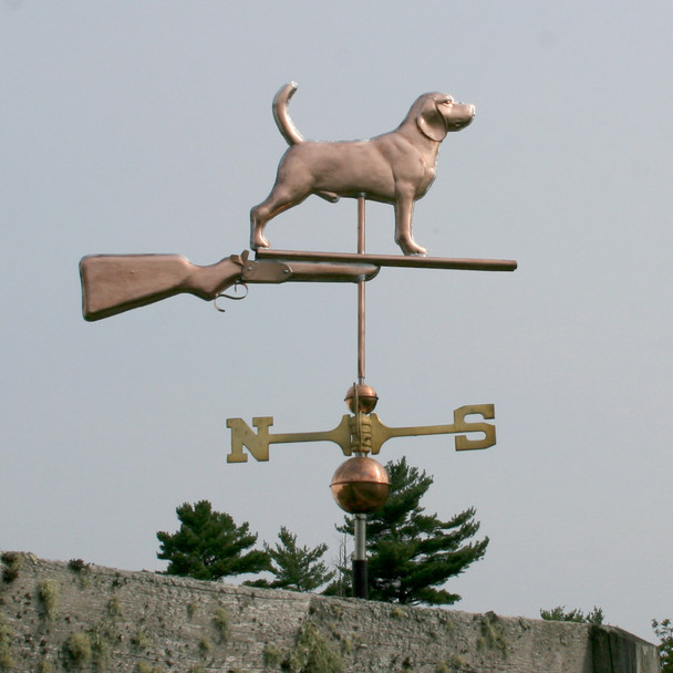 Beagle with Shotgun Weather vane