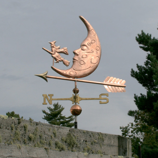 Moon and Witch Weather vane