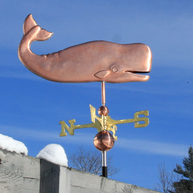 medium size with mount Copper Humpback whale weathervane parts shown,Cottage 