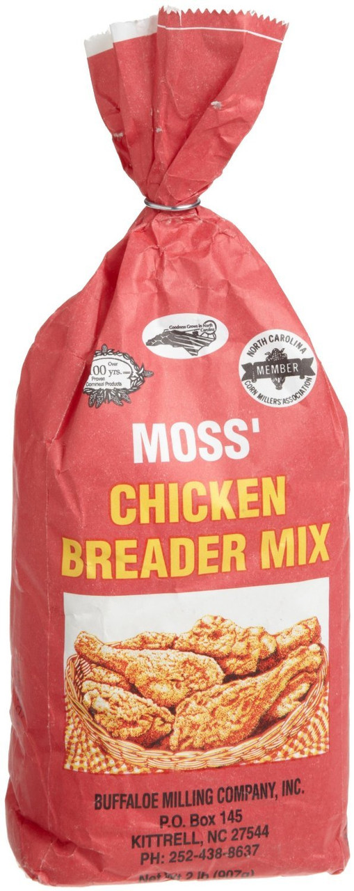 Breader Sack Moss Chicken Breader Mix 32 oz Bag Buffaloe Milling Company