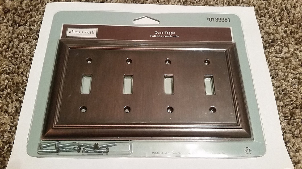 allen + roth Quad Toggle- Oil-rubbed Bronze Finish