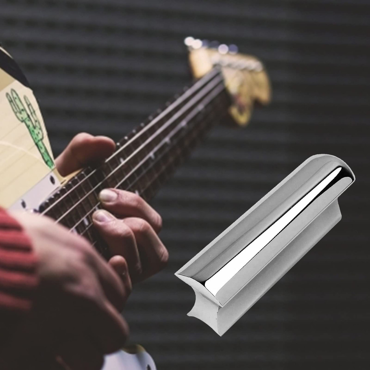 Cheerock Guitar Slide Bar, Stainless Steel Guitar Slides Tone Bar ...