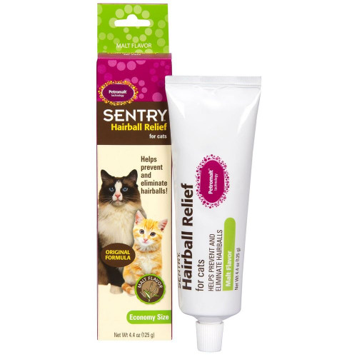 SENTRY PET CARE Sentry Hairball Relief for Cats,Malt Flavor,4.4 Ounces