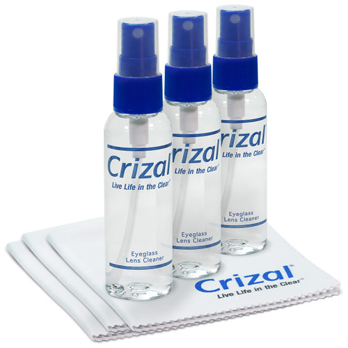 Crizal Eyeglass Lens Cleaner Bundle, Doctor Recommended for Anti Reflective Lenses and Coating, 2oz Crizal Spray w/Microfiber Cloth, 3 Pack Crizal Eyeglass Lens Cleaner Bundle, Doctor Recommended for Anti Reflective Lenses and Coating, 2oz Crizal Spray w/Microfiber Cloth, 3 Pack