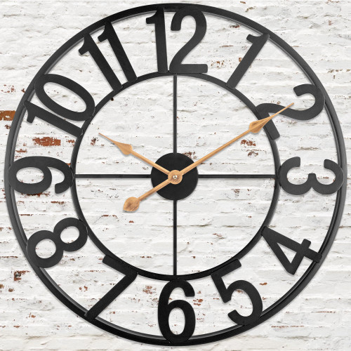 Extra Large 30 Inch Outdoor Wall Clock, Black Metal Modern Minimalist Battery Operated Silent Clock for Patio, Pool, Garden, Living Room, Kitchen, Office, Bedroom Decor with Easy to Read Numbers Extra Large 30 Inch Outdoor Wall Clock, Black Metal Modern Minimalist Battery Operated Silent Clock for Patio, Pool, Garden, Living Room, Kitchen, Office, Bedroom Decor with Easy to Read Numbers