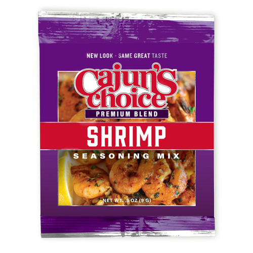 Cajun Shrimp Seasoning Mix - .3 oz Packet, Pack of 12, All Natural, Gluten-Free - Authentic Louisiana Spice for Shrimp & Chicken by Cajun's Choice