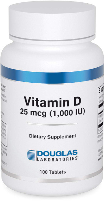 Douglas Laboratories Vitamin D 25 mcg (1,000 IU) - D3 Vitamin - For Immune Support, Bone Health & Tooth Health* - D Vitamin as Cholecalciferol - 100 Tablets