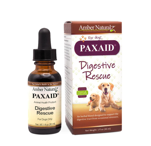 Amber NaturalZ Paxaid Digestive Rescue for Dogs and Puppies | Supports Normal Appetite, Gut Function, and Stool Consistency During Occasional Gastric Discomfort and Dietary Changes 1 Fluid Ounce