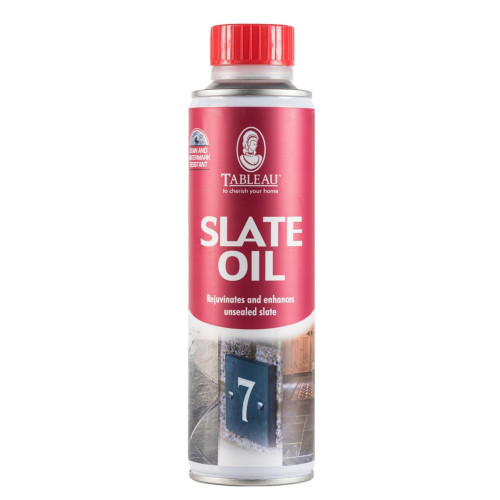 Tableau Slate Oil, Rejuvenating Oil for Use on Any Unsealed Slate to Quickly Restore Natural Beauty, Clear. 250ml