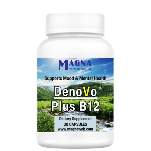 Denovo Plus B12 Supplement, 30 Capsules, methylcobalamin, L-methylfolate, GMP, vegan; nerve, brain, cognitive, memory, mood, cardio & blood support