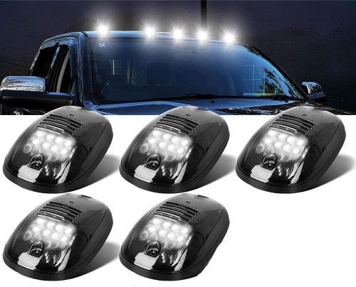 Upgraded Solar Powered Cab Lights for Truck - Wireless, No Drill Installation with Vibration Sensor, Durable Roof Marker Lights, Waterproof, Easy Mount