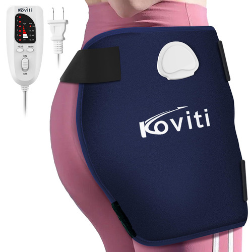 Koviti Hip Heating Pad for Sciatica Pain Relief - FSA HSA Eligible Heated Hip Brace Electric Heat Pad for Lower Back Thigh Buttock Birthday Gifts Hot Physical Therapy for Women Men Mom