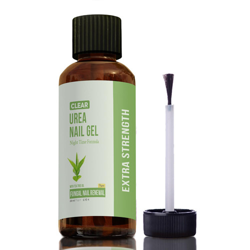 CLEAR Urea Nail Gel with Tea Tree Oil Made in USA – Night Time Formula -Softens, Hydrates & Repairs Nails –Urea Gel with Fast & Visible Results, Trusted by Health Professionals