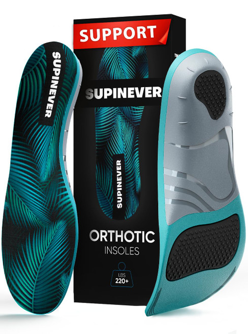 220+ lbs Plantar Fasciitis Insoles - High Arch Support - Strong Arch Orthotic Inserts - Work Boots and Shoes (XS, Green)