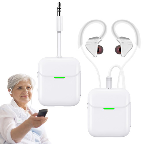 YFYYF Wireless Headset for TV, TV Headphones Wireless for Seniors, with Bluetooth Transmitter & Receiver, Plug and Play, No Delay, use it While Charging,2.4 GHz, 3.5mm AUX & RCA, Gifts for Elderly