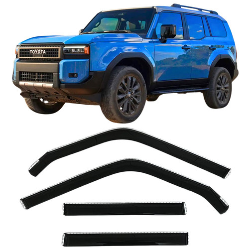 2024-2026 in-Channel Rain Guards for Toyota Land Cruiser Side Window Visor Deflectors First Edition 1958 J250 2025