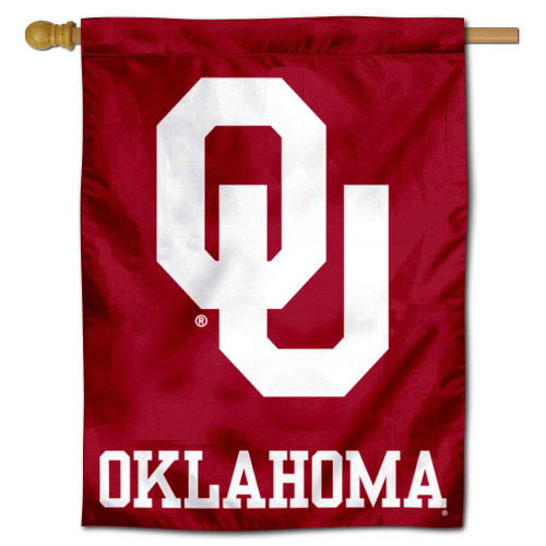 Oklahoma Sooners OU House Flag 30 (w) x 40 (h) Inches