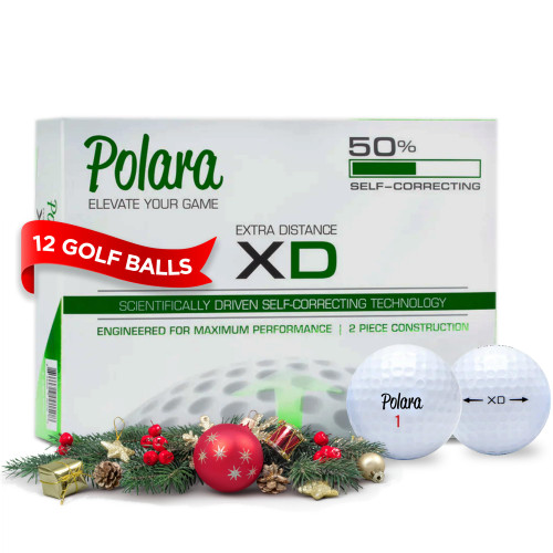 Polara Golf Self-Correcting Golf Balls – Soft Feel, Anti-Slice & Hook Correction, Exceeds USGA Limits, Dimple Pattern, High-Performance Balls for Men & Women – Extra Distance, 12 Pack, White