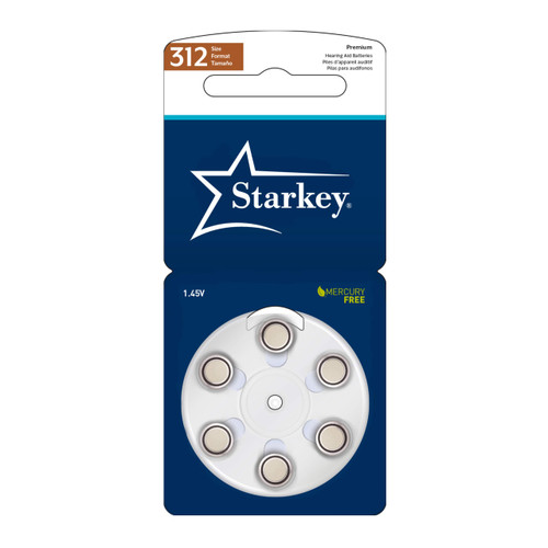 Starkey Size 312 Premium Hearing Aid Batteries 60 Pack - Long Easy Tab - Mercury-Free - Zinc Air Technology - Made in USA - Plus Keychain Battery Case (60) Starkey Size 312 Premium Hearing Aid Batteries 60 Pack - Long Easy Tab - Mercury-Free - Zinc Air Technology - Made in USA - Plus Keychain Battery Case (60)