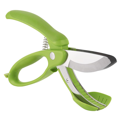 Trudeau Toss and Chop Salad Tongs, Stainless Steel - Multi-Function Salad Servers for Easy Tossing, Chopping, and Mixing - Durable and Ergonomic Design for Kitchen Use