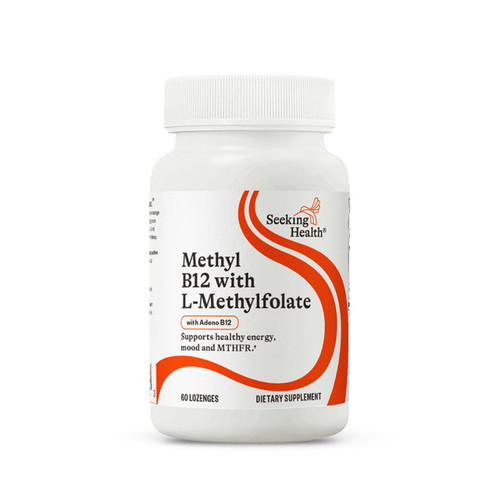 Seeking Health Methyl B12 with L-Methylfolate - MTHFR Support Supplement - Methylation Support Supplement - Lozenges to Support Brain Health & Energy - 60 Lozenges-1766098485