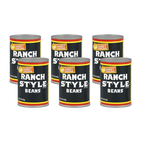 Ranch Style Beans with Sweet Onions 15oz Can (Pack of 6)-1766099091