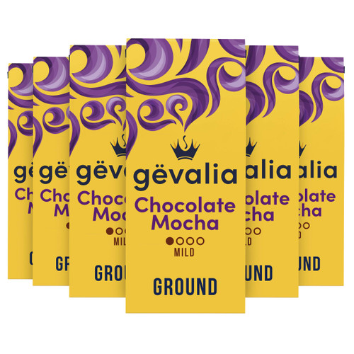 Gevalia Chocolate Mocha Flavored Mild Roast Ground Coffee (6 ct Pack, 12 oz Bags)-1766100674