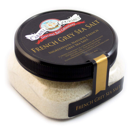 French Grey Celtic Style Sea Salt - from the Coasts of Brittany, France - Infused with Mineral-Rich Clay - 4 oz Jar