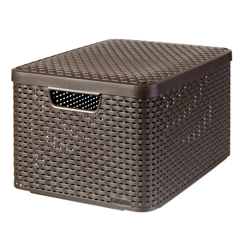 Curver Style L - storage boxes & baskets (Storage basket, Brown, Rattan, Monotone, Bathroom, Bedroom, Living room)