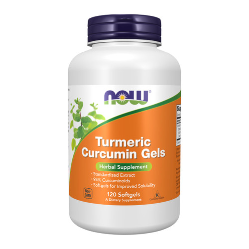 NOW Supplements, Tumeric Curcumin (Curcuma longa) Gels, Standardized Extract, Herbal Supplement with 95% Curcuminoids, 120 Softgels