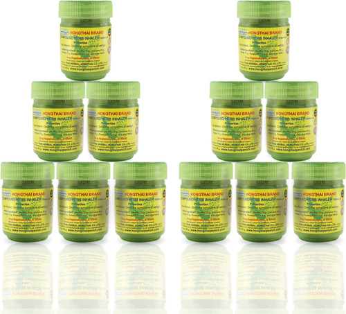 HONG THAI Traditional Thai Herbal Inhalant Pack of 12