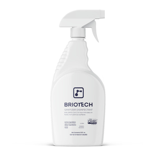 BRIOTECH Sanitizer Disinfectant Hypochlorous Spray, Kill 99.99% of Viruses & Bacteria, Control Mold, Eliminate Odor, Gentle for Nursery & Play Rooms, Food Contact Surface Sanitizer, 32 fl oz BRIOTECH Sanitizer Disinfectant Hypochlorous Spray, Kill 99.99% of Viruses & Bacteria, Control Mold, Eliminate Odor, Gentle for Nursery & Play Rooms, Food Contact Surface Sanitizer, 32 fl oz